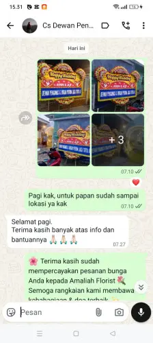 Testimonial Papan Bunga Pernikahan karangbungur